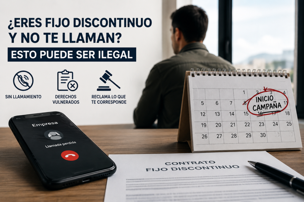 Si eres fijo discontinuo y no te llaman, podría ser ilegal y reclamar un despido